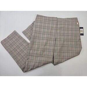 NEW Tommy Hilfiger 14 Sloane Plaid Stretch Ankle Pants Slacks Trousers Career